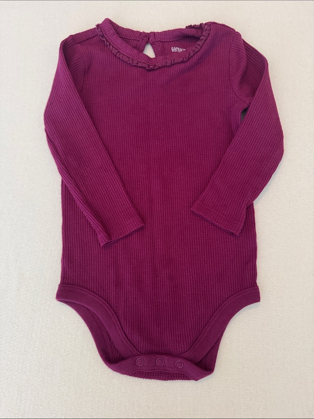 Garanimals Long-Sleeve Ribbed One-Piece in Berry